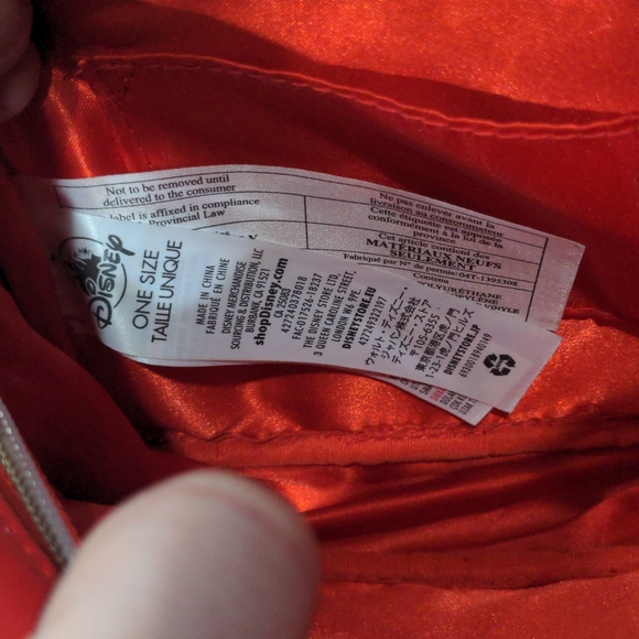 Minnie Mouse Disney Red Quilted Bow & Mouse Ears Purse Gold Chain Studs Strap - Picture 6 of 6